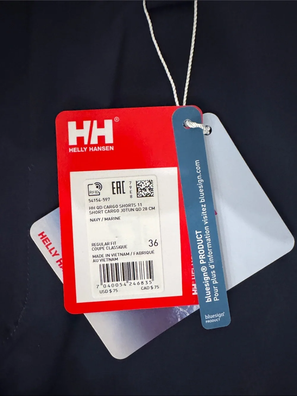 Helly Hansen Navy Blue Tactical Cargo Shorts